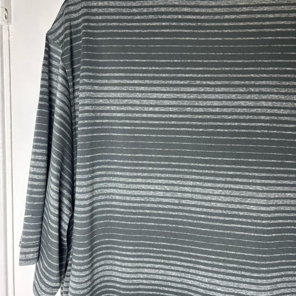 Nike Golf Tour Performance Dri-Fit Gray Striped Polo Shirt Men Size XL - Picture 10 of 15